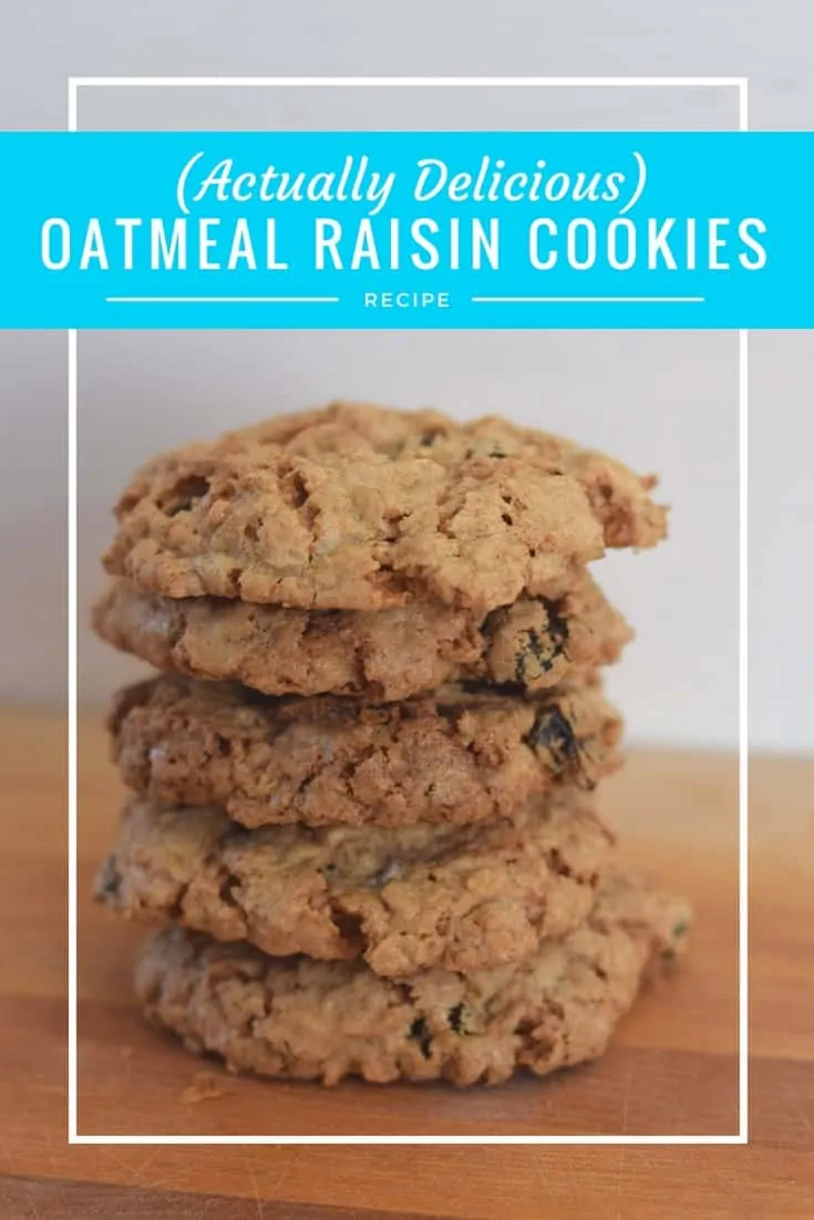 Homemade delicious classic oatmeal raisin cookies recipe. These soft and chewy cookies will convert anyone!