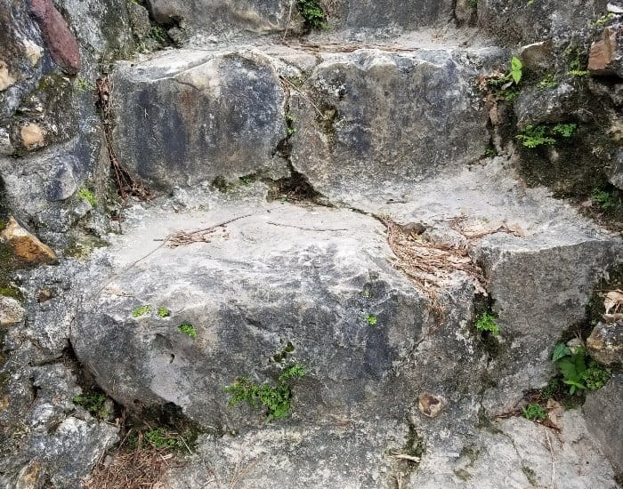 Challenging steps at Altun Ha Mayan ruins
