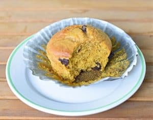 Breakast muffin with bite gone