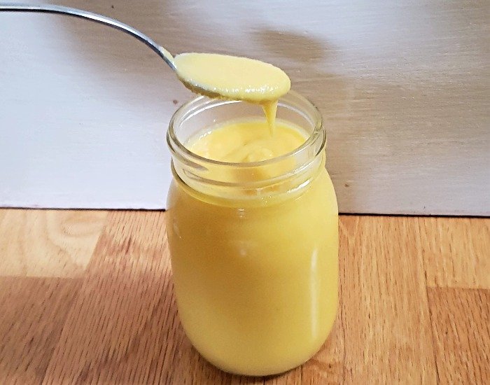 Simple mango filling serving