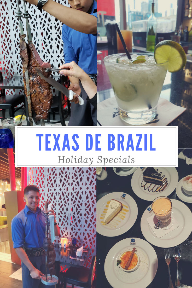 Texas de Brazil holiday specials for Thanksgiving dinner and Christmas Eve plus gift card bonuses #texasdebrazil #thanksgiving #christmas #steakhouse