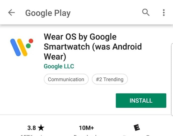 Google Wear OS app