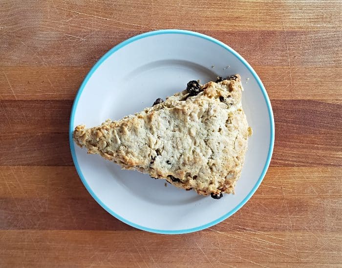 Buttermilk Raisin scone served