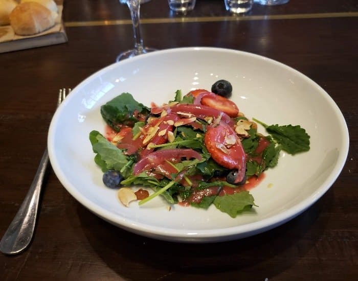Baby kale strawberry salad