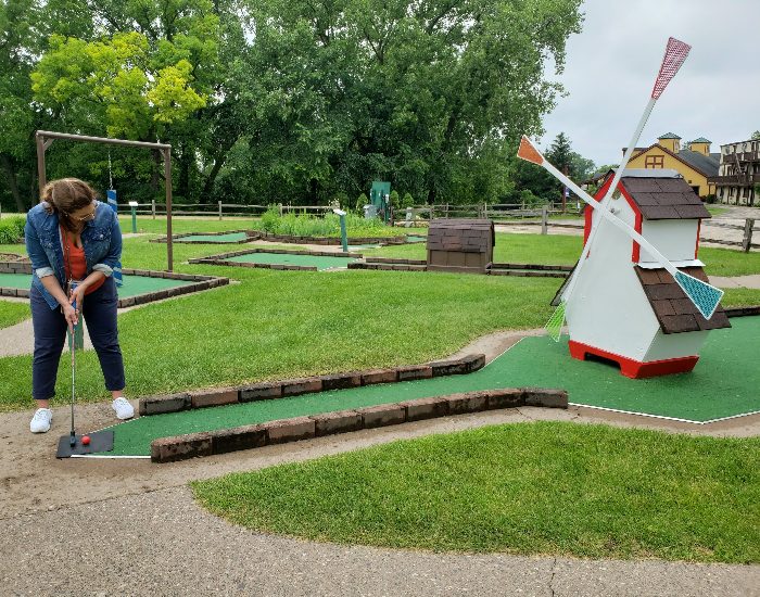 Mini golf course at Chestnut Mountain