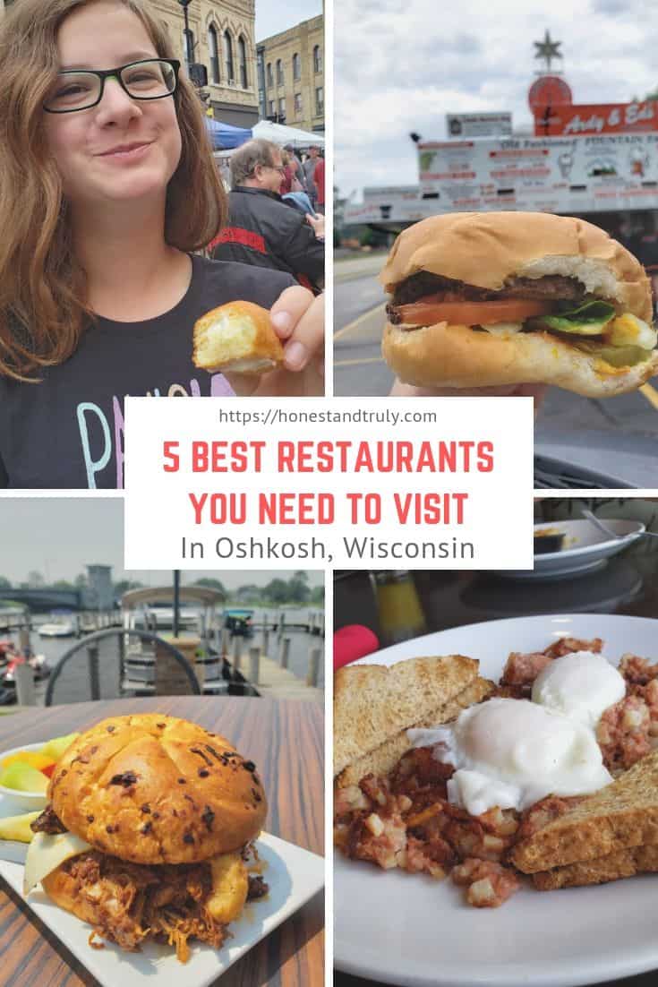 Visiting Wisconsin? Stop and check out the best restaurants in Oshkosh. This town has so much to offer, including plenty of unique eats, as well as events. It's a perfect getaway from Chicago or anywhere in the Midwest. Whether you visit during their famous air show or another time, don't miss out on these great restaurants! #oshkosh #travel #wisconsin #restaurants