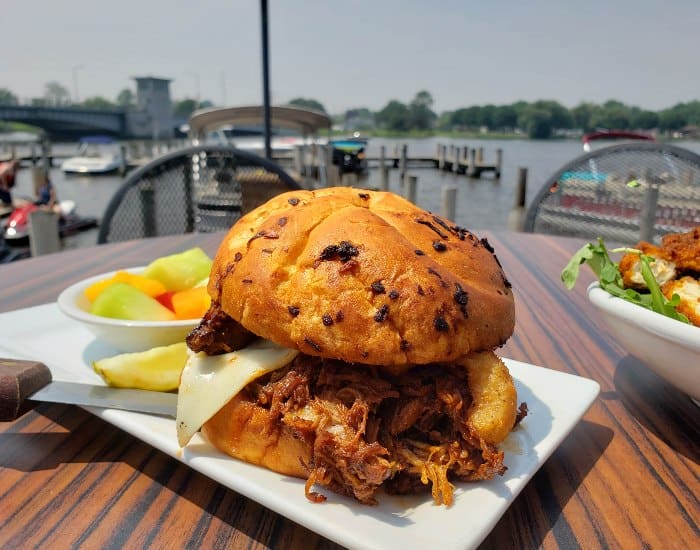 Fox River Brewing pulled pork sandwich