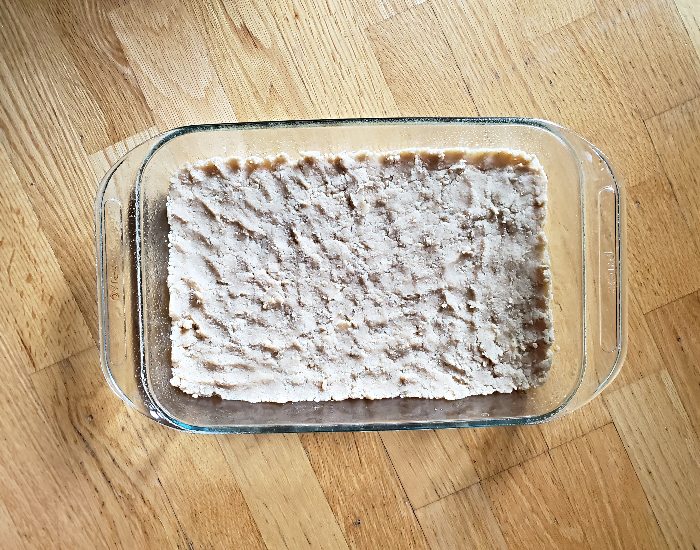 Press dough into pan