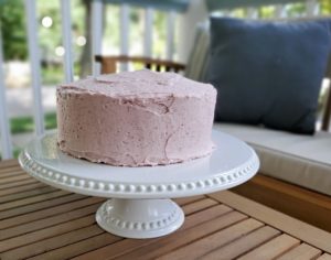Pomegranate frosted cake