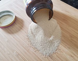 Spill of yeast