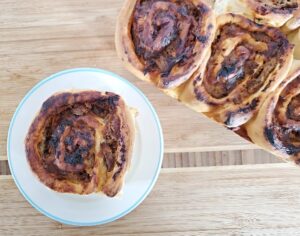 Perfect savory pork cinnamon roll
