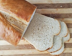 Sliced homemade bread