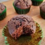 Zuchini muffin with a bite out of it