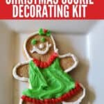Closeup of gingerbread cookie lady