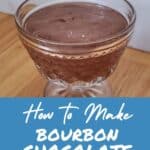 Bourbon chocolate mousse three quarter angle shot.