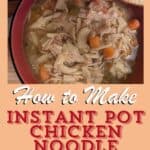 Image shows how to make chicken noodle soup.