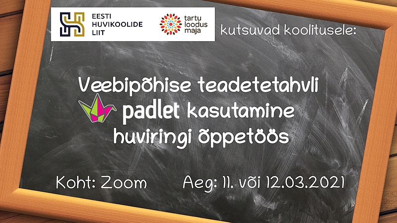Veebipõhise teadetetahvli Padleti kasutamine huviringi õppetöös 2021 800