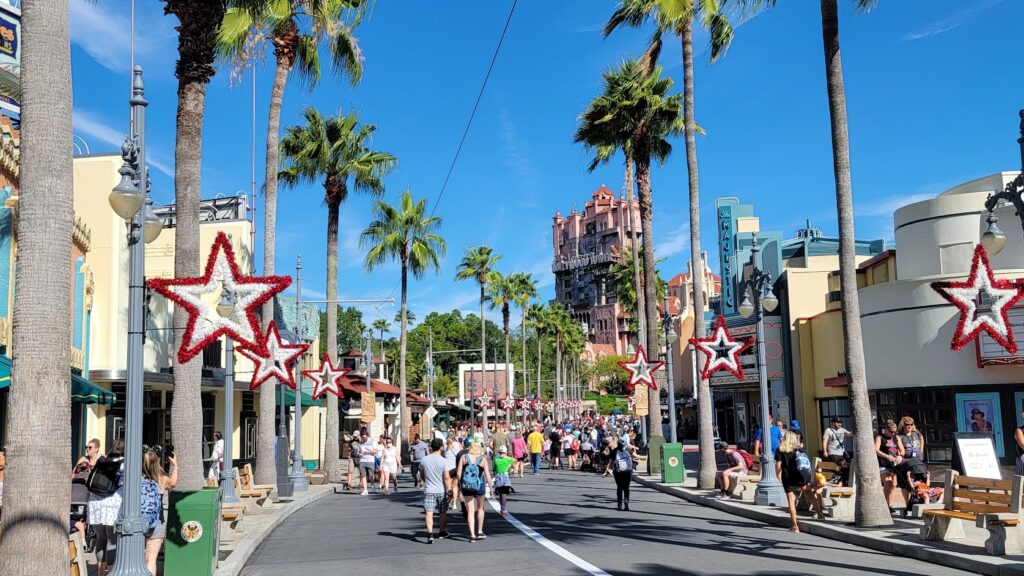When does Disney World put up the Christmas decorations at the theme parks? 7