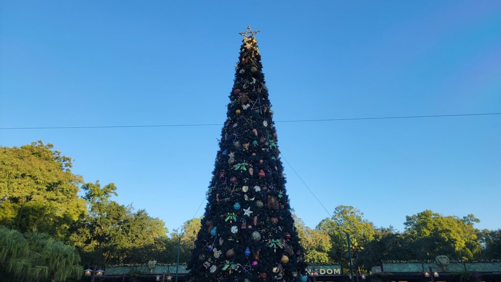 When does Disney World put up the Christmas decorations at the theme parks? 10