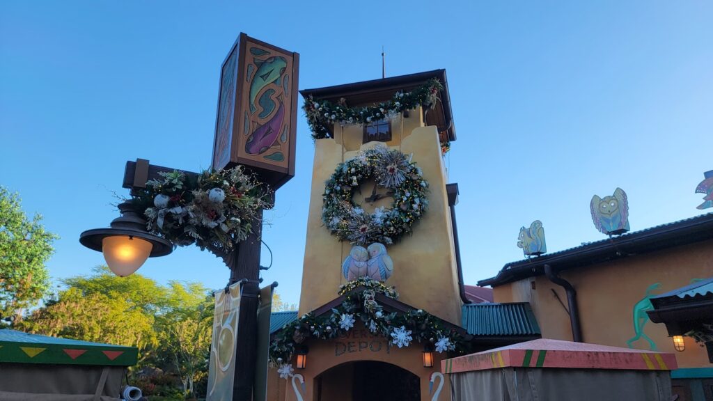 When does Disney World put up the Christmas decorations at the theme parks? 8