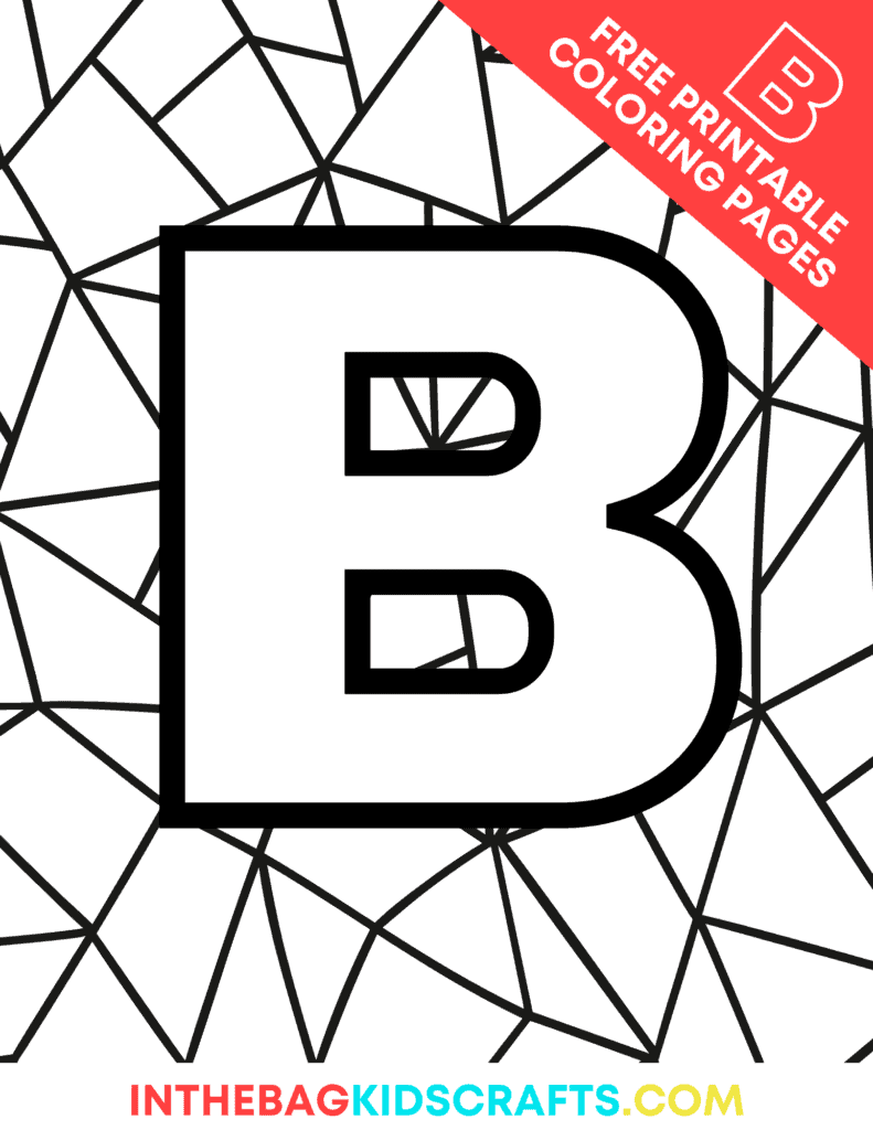 Letter B Coloring Page 
