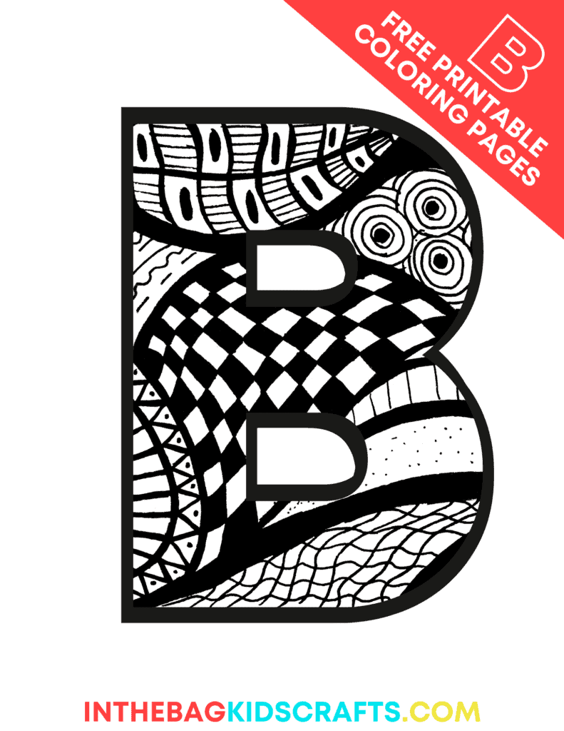 letter B coloring page 