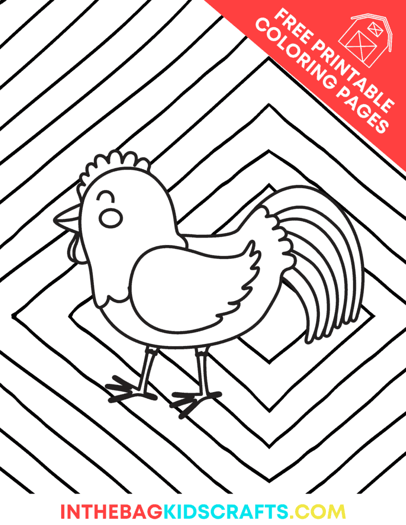 Chicken Coloring Page 
