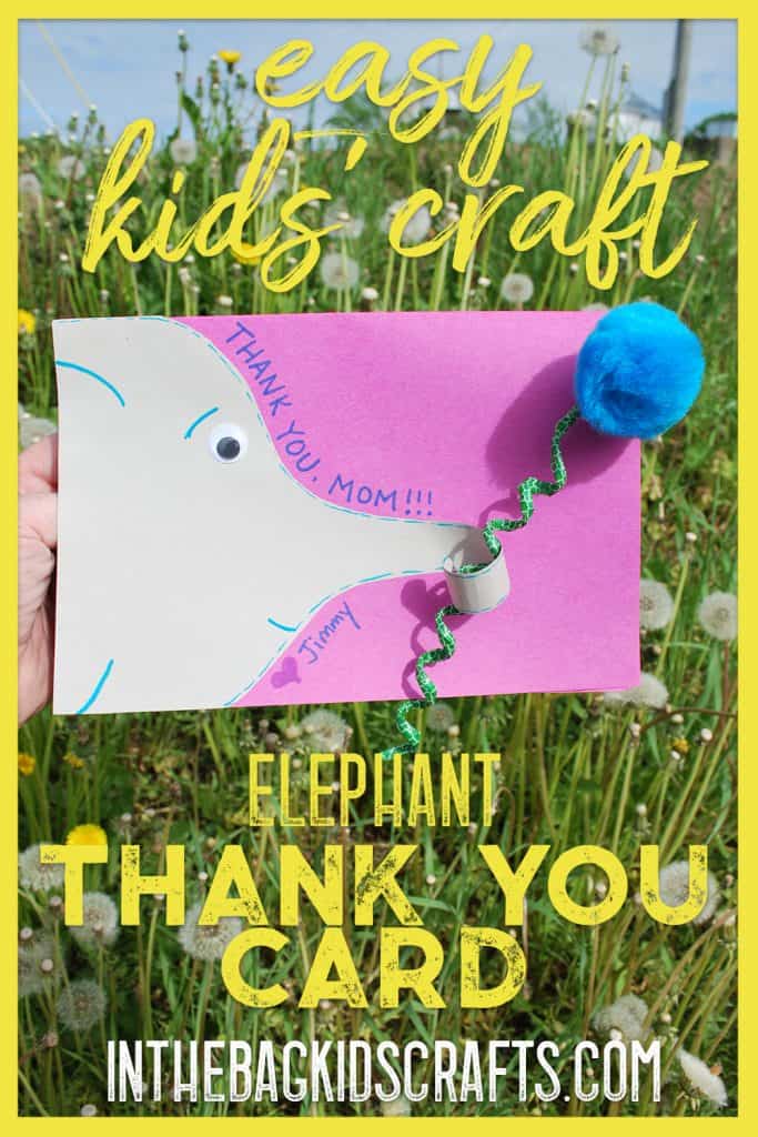 elephant thank you card 
