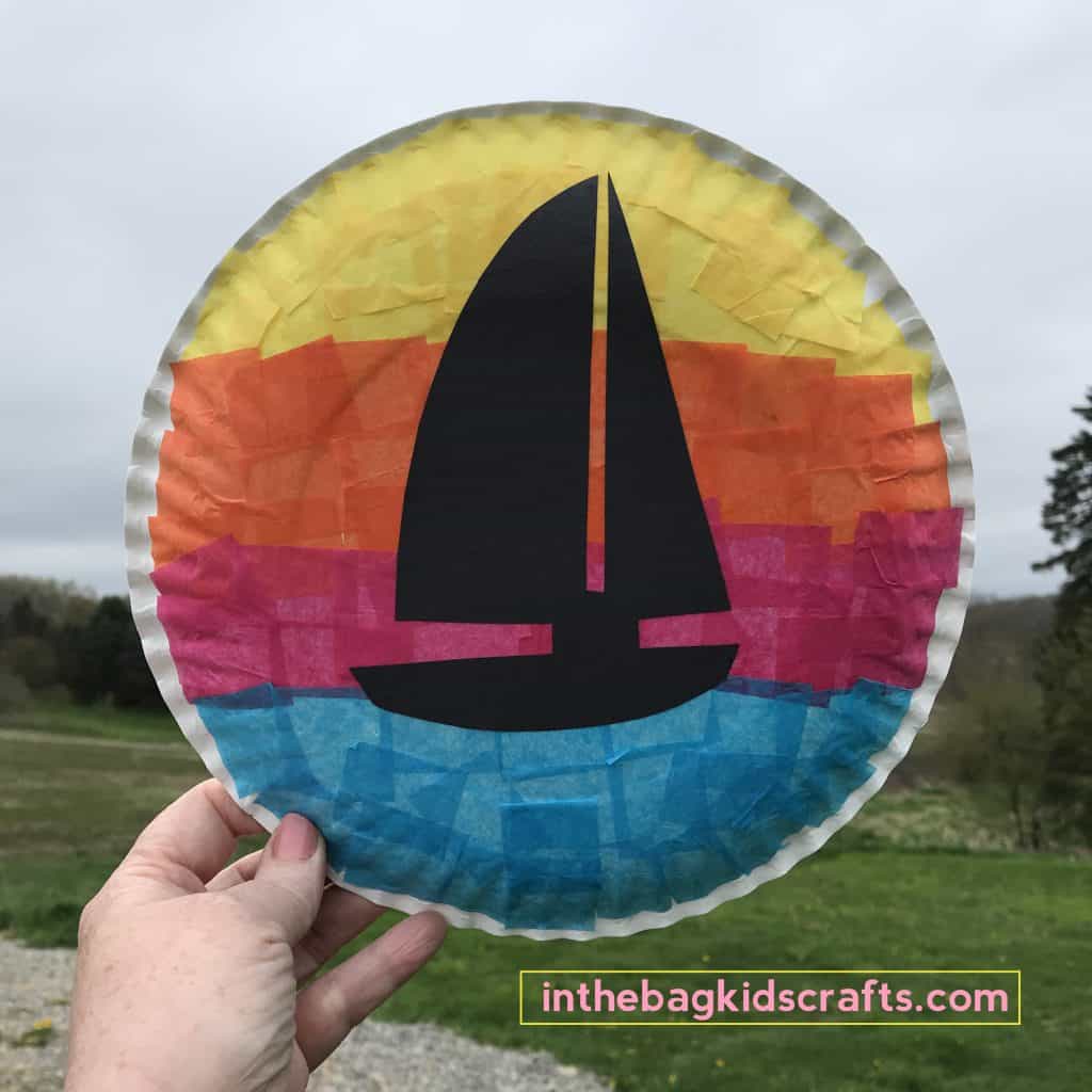 Easy Kids' Summertime Craft Sunset Silhouette