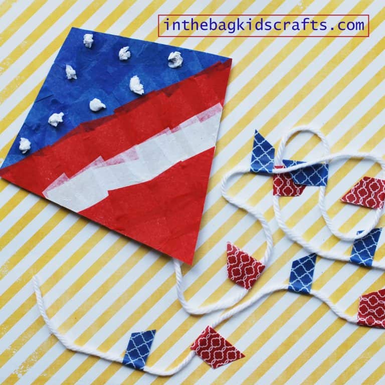 PATRIOTIC KITE CRAFT FOR KIDS