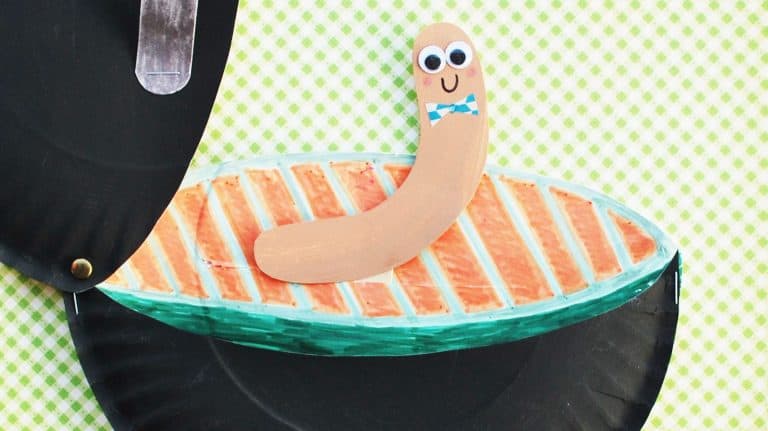 Dancing Hot Dog on the BBQ Kids’ Craft