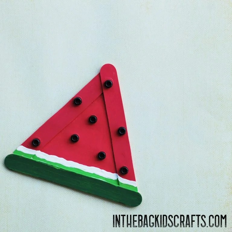 Watermelon slice Easy Summertime kids craft