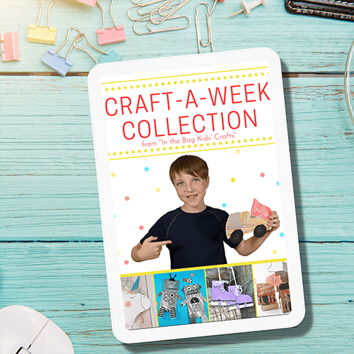 craft a week collection image of cover on ipad sitting on blue desk 