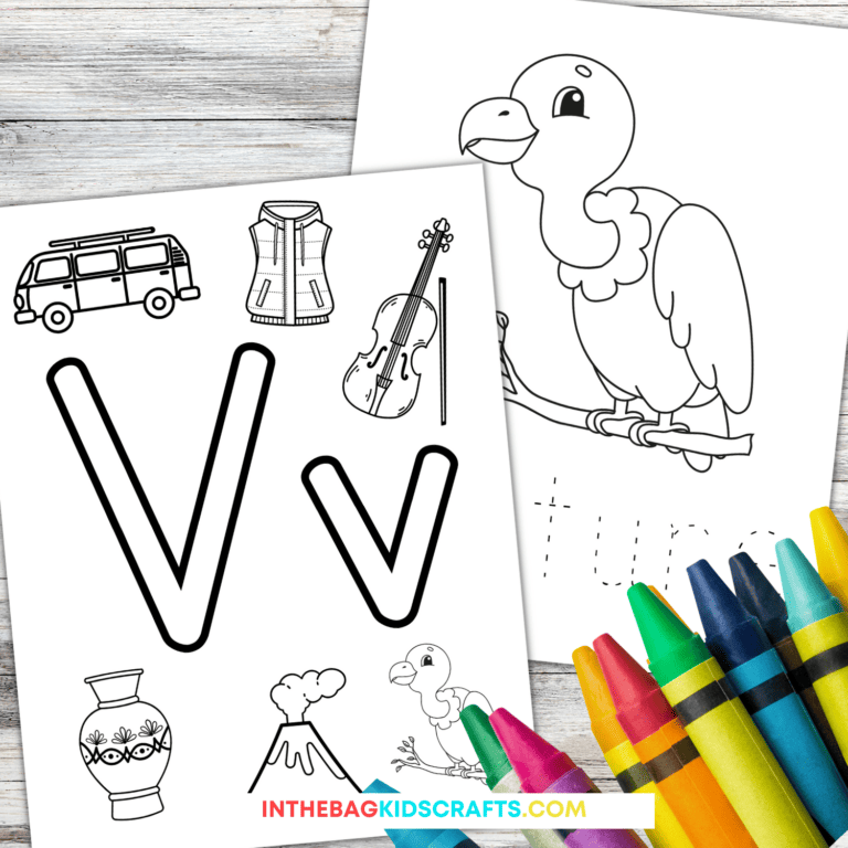 Free Printable Letter V Coloring Pages for Preschoolers and Toddlers