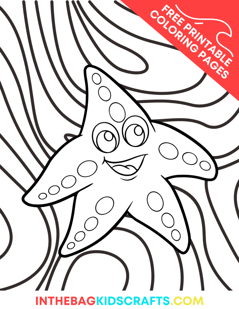 free printable ocean coloring pages for kids starfish coloring page