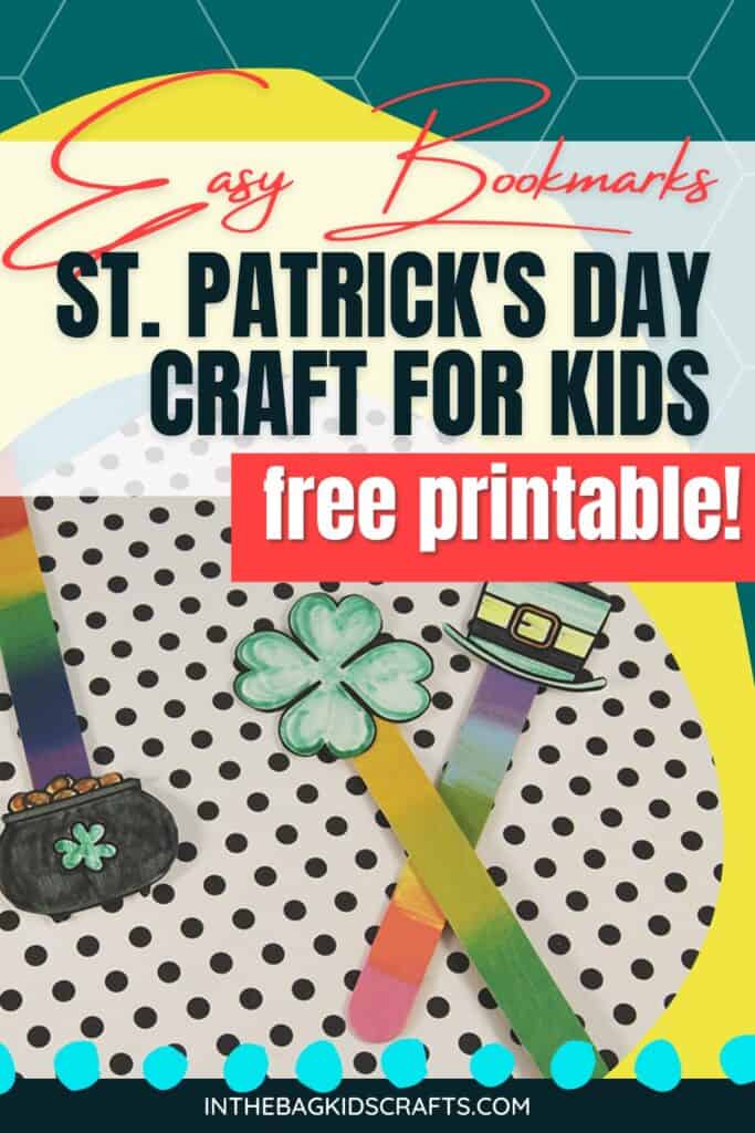 Saint Patricks Day Craft bookmark 