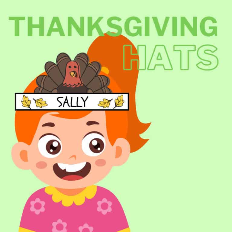 A colorful turkey craft for kids featuring a free printable hat design perfect for a fun Thanksgiving activity.