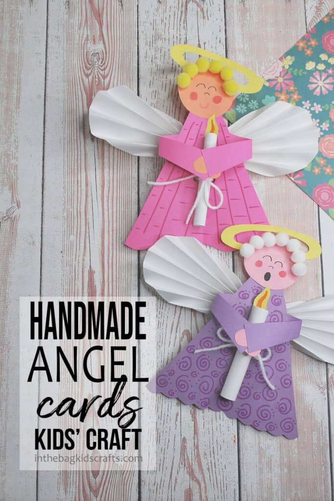 HANDMADE CHRISTMAS GREETING CARD ANGELS 