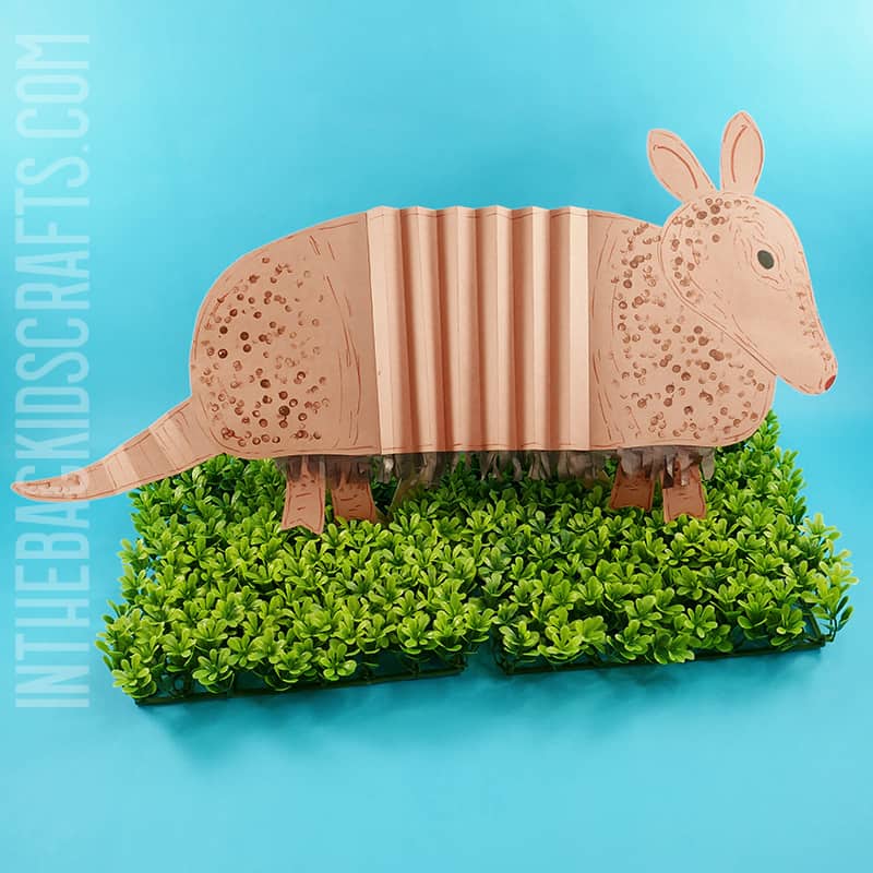Armadillo Craft for Kids from Construction Paper