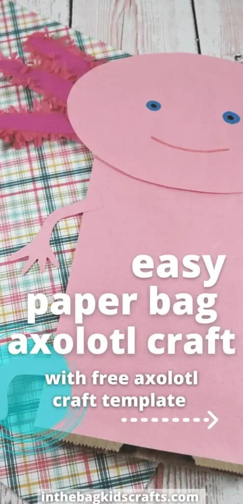 axolotl paper craft puppet for kids 