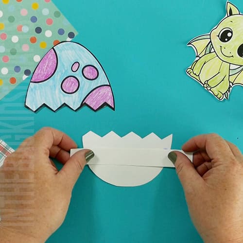 Dragon craft printable step 3 making a pocket