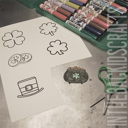 St. Patrick's Day Craft Bookmarks step 2