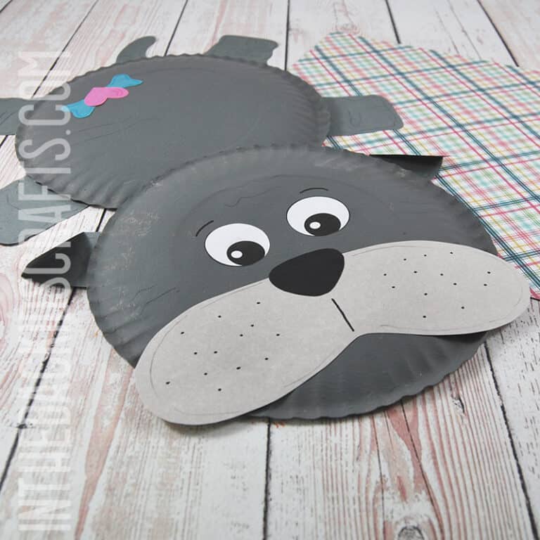 bulldog craft for kids made with paper plates