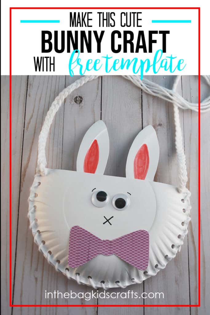 PAPER PLATE BUNNY CRAFT EASTER PURSE 