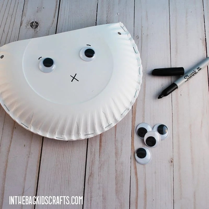 PAPER PLATE BUNNY CRAFT STEP 4
