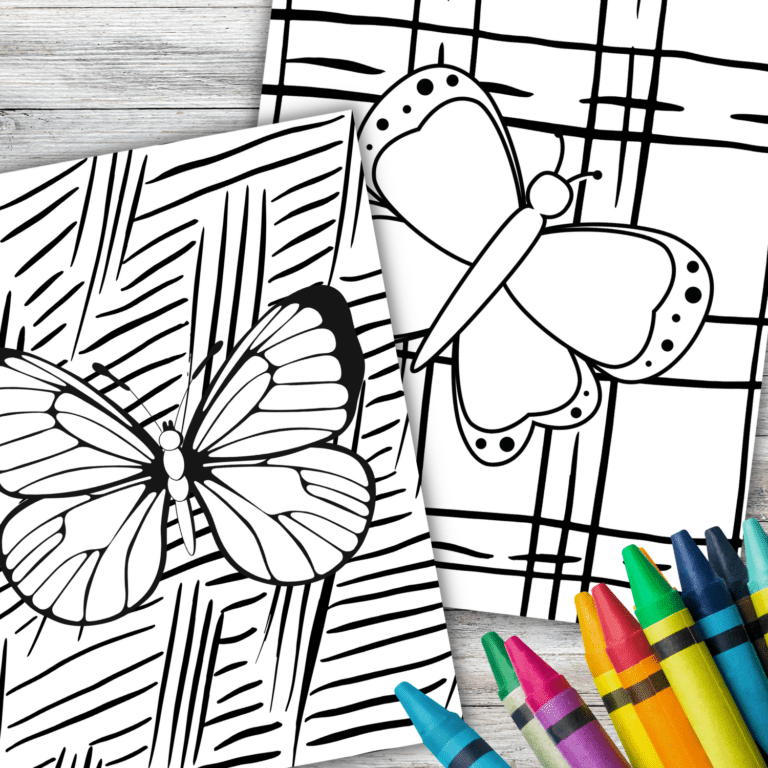BUTTERFLY COLORING PAGES