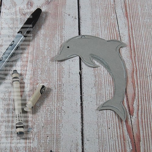 Paper Dolphin Craft step 4 Dolphin craft template 