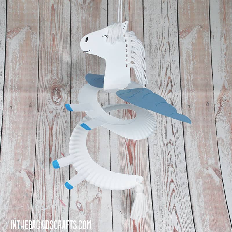 PAPER PLATE HORSE CRAFT WITH WINGS