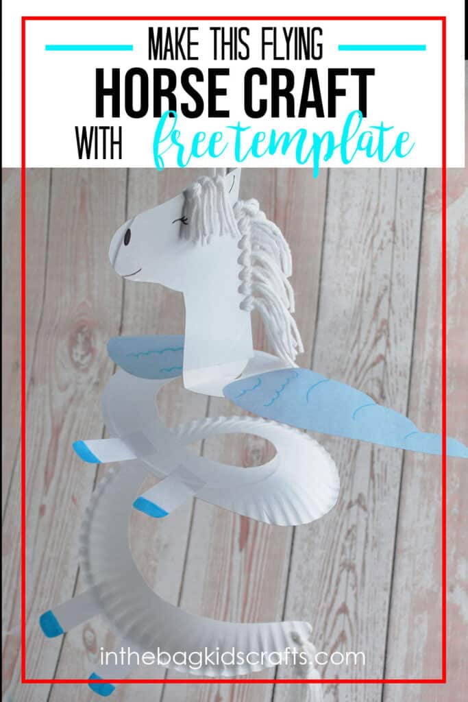 PAPER PLATE HORSE CRAFT WITH WINGS 