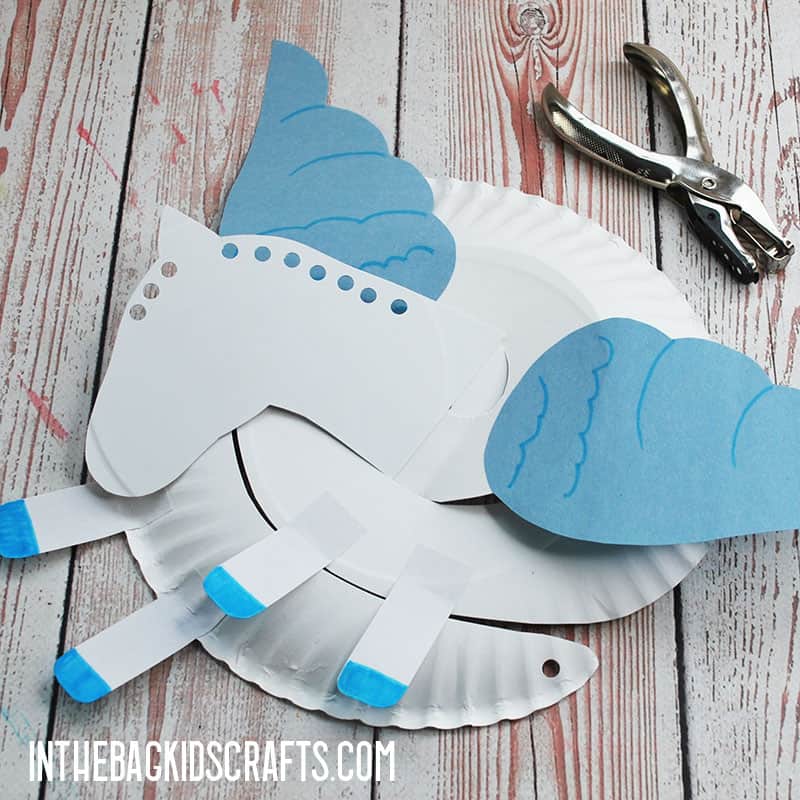 PAPER PLATE HORSE CRAFT STEP 6